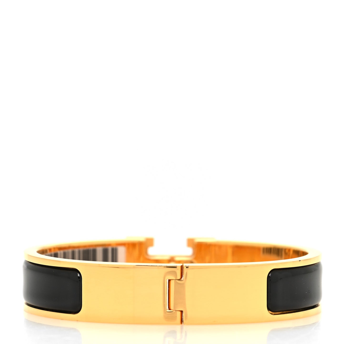 Enamel Narrow Clic Clac H Bracelet PM Black