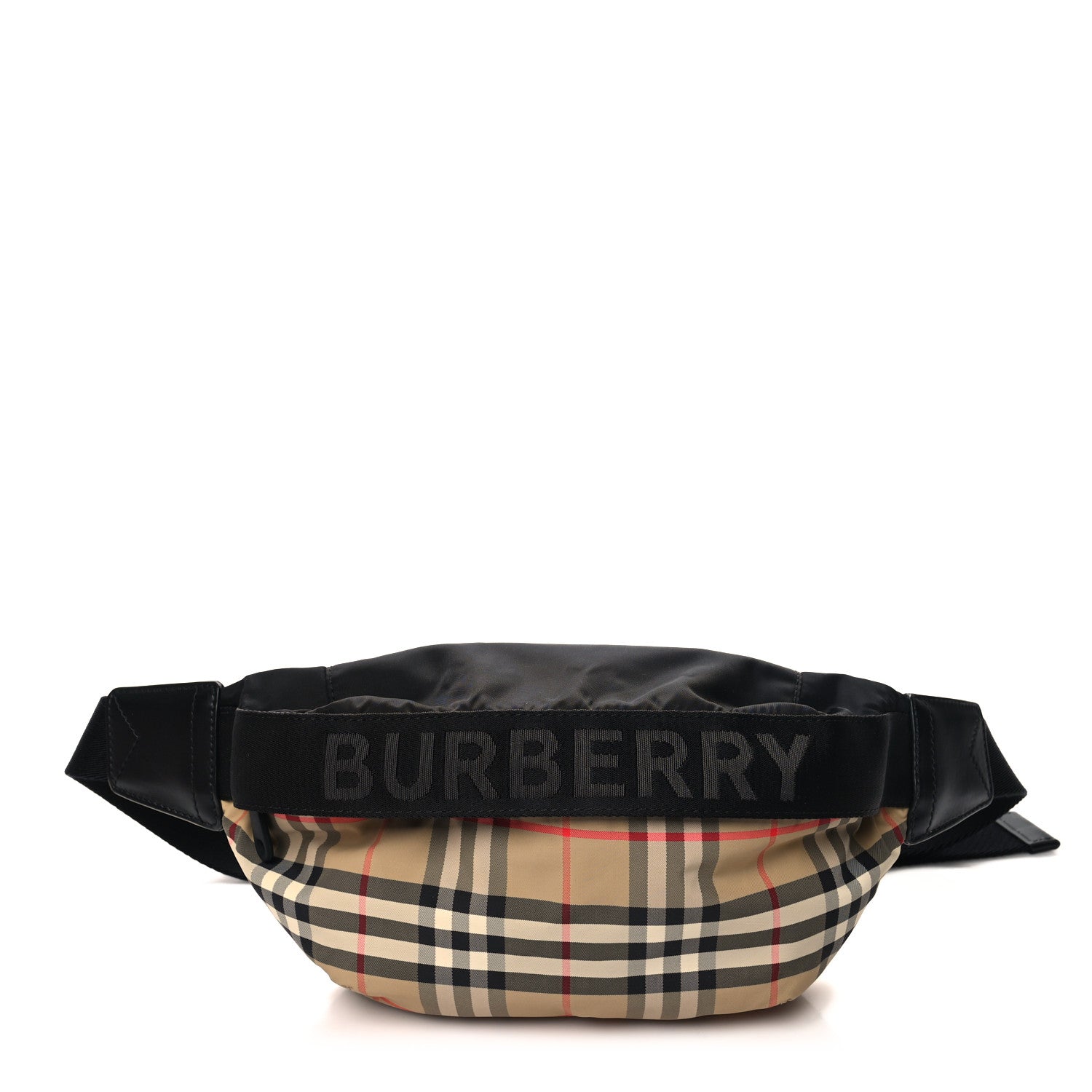Burberry Nylon Vintage Check Sonny Bum Bag Archive Beige Black 1 of 9