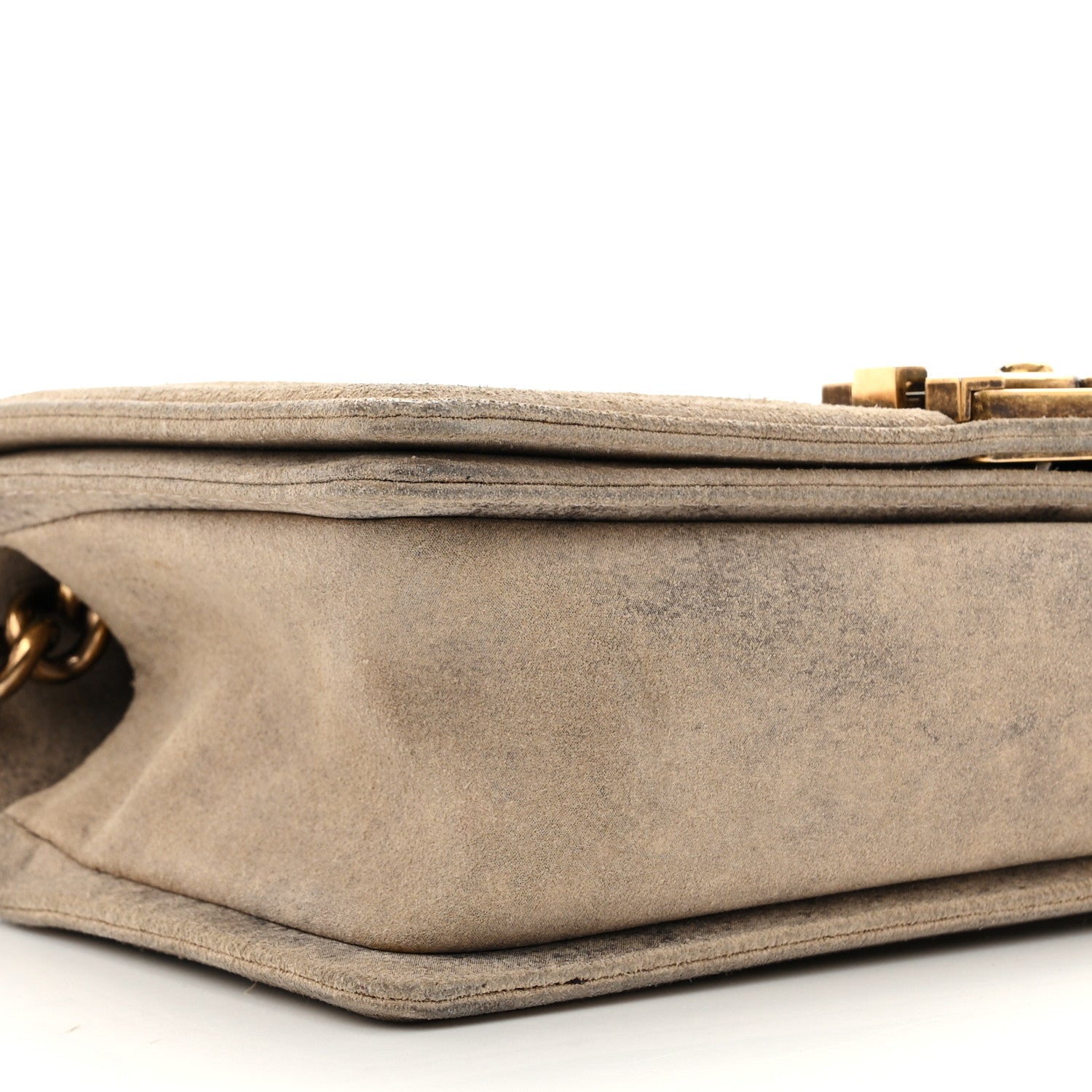 Chanel Iridescent Calfskin Quilted Medium Boy Flap Beige 9 of 10