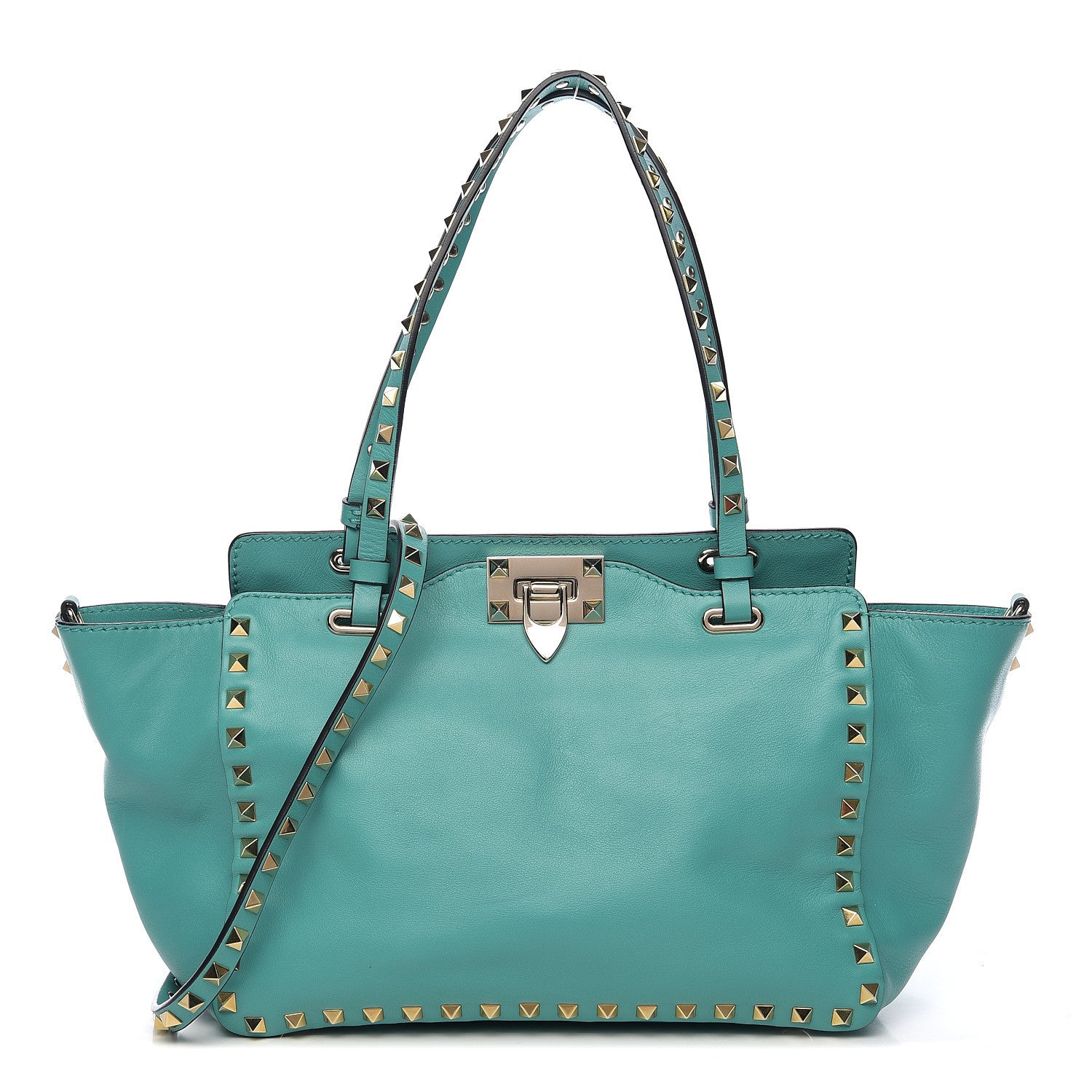 Valentino Garavani Vitello Small Rockstud Tote Colibri 1 of 8
