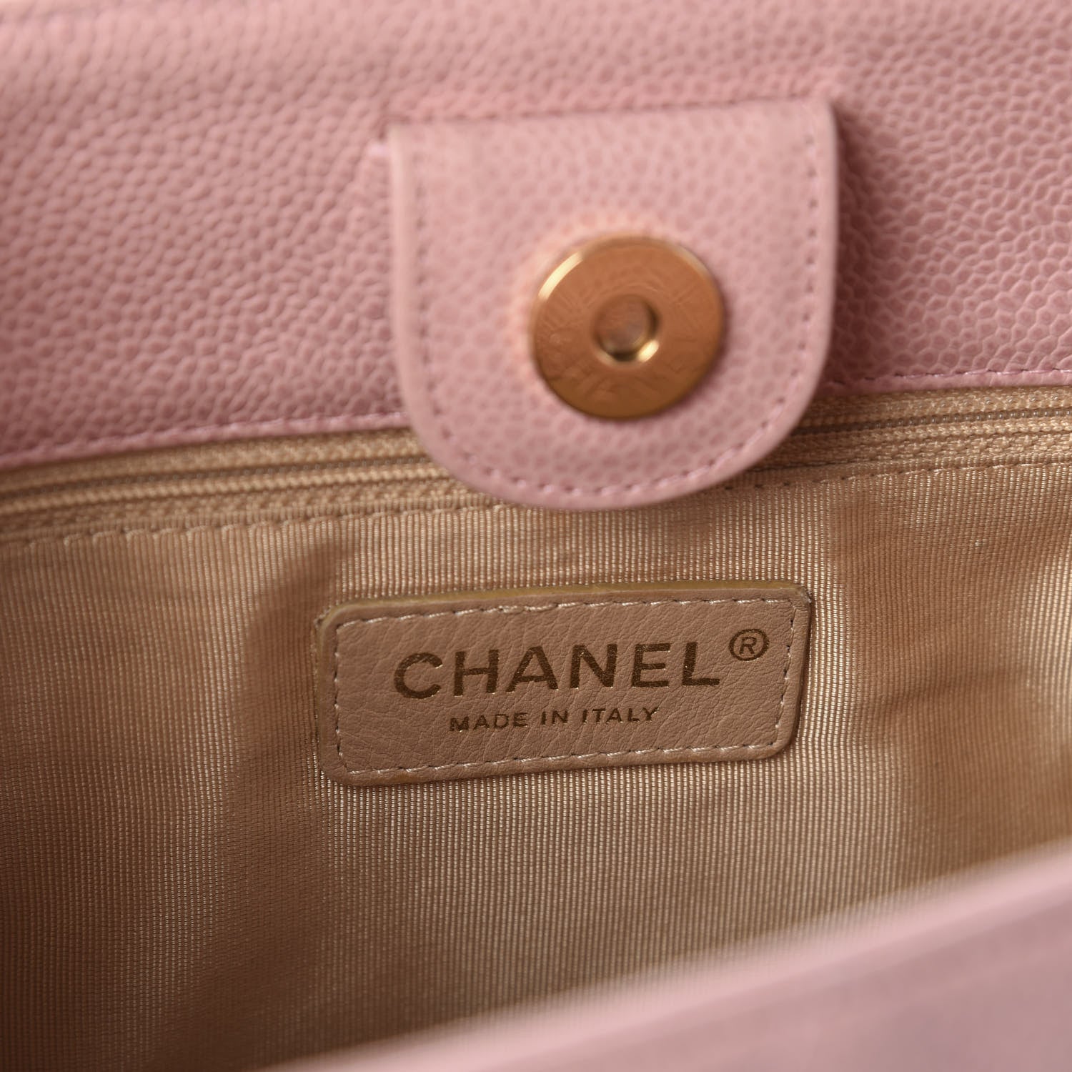 Chanel Caviar Quilted Petit Shopping Tote PST Pink 8 of 10