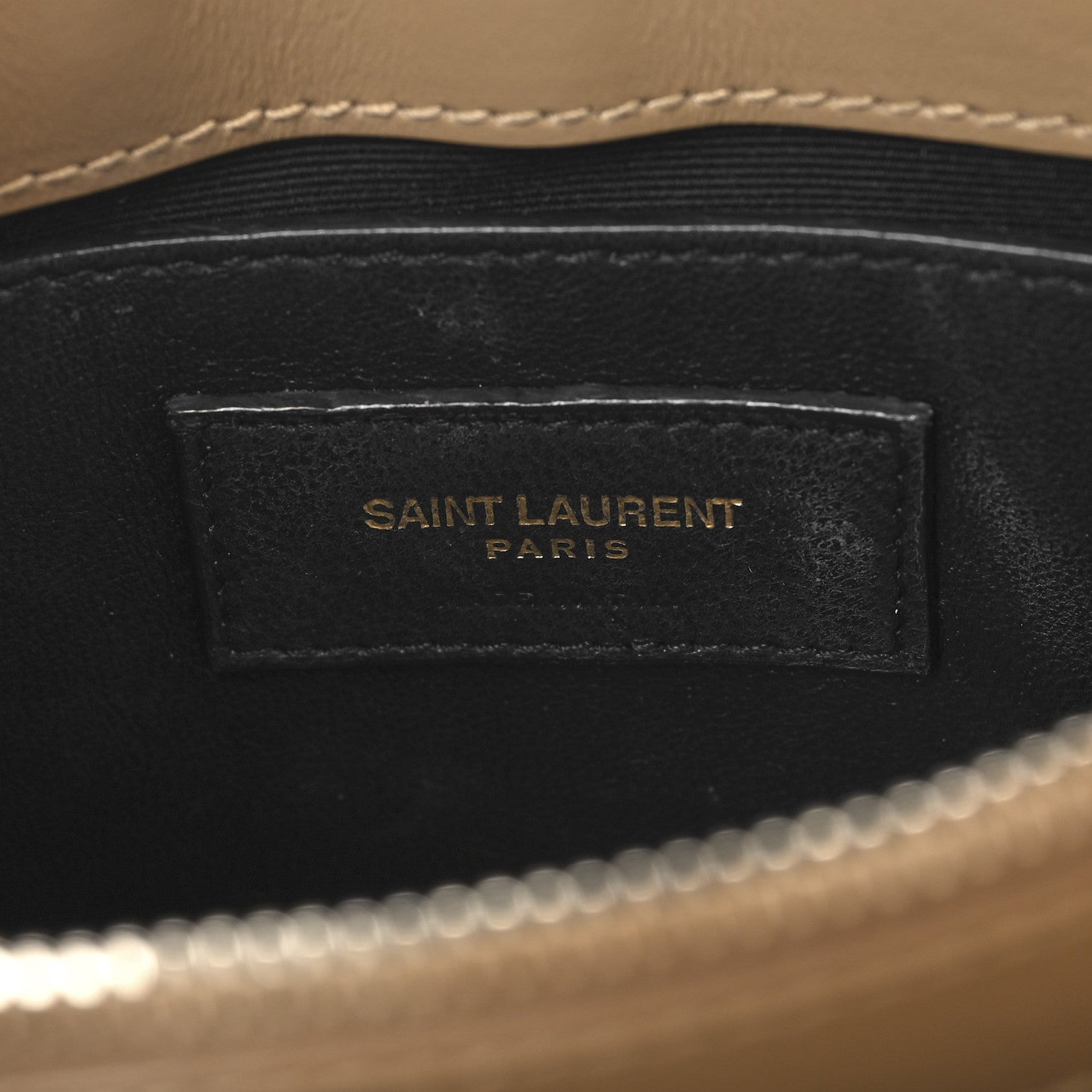 Saint Laurent Calfskin Y Quilted Monogram Small Loulou Chain Satchel Dark Beige 5 of 13