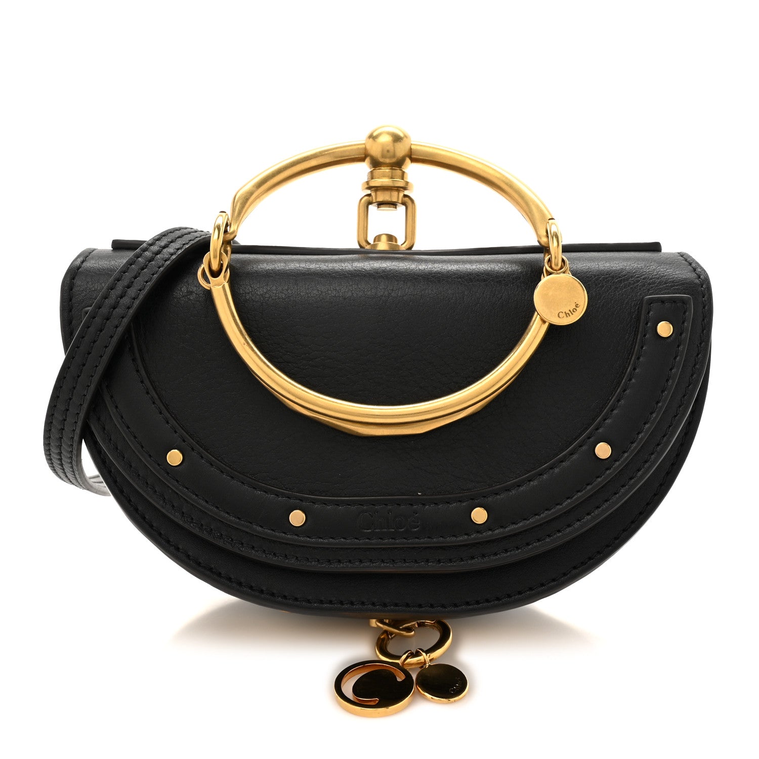 Chloe Calfskin Small Nile Bracelet Minaudiere Bag Black 1 of 12