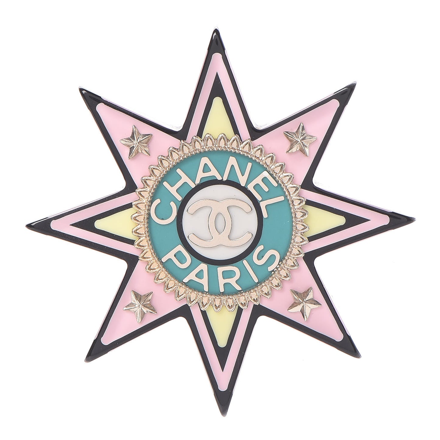 Resin CC Star Brooch Multicolor