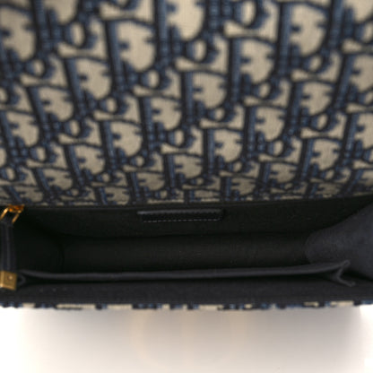 Christian Dior Oblique 30 Montaigne Flap Bag Blue 5 of 10