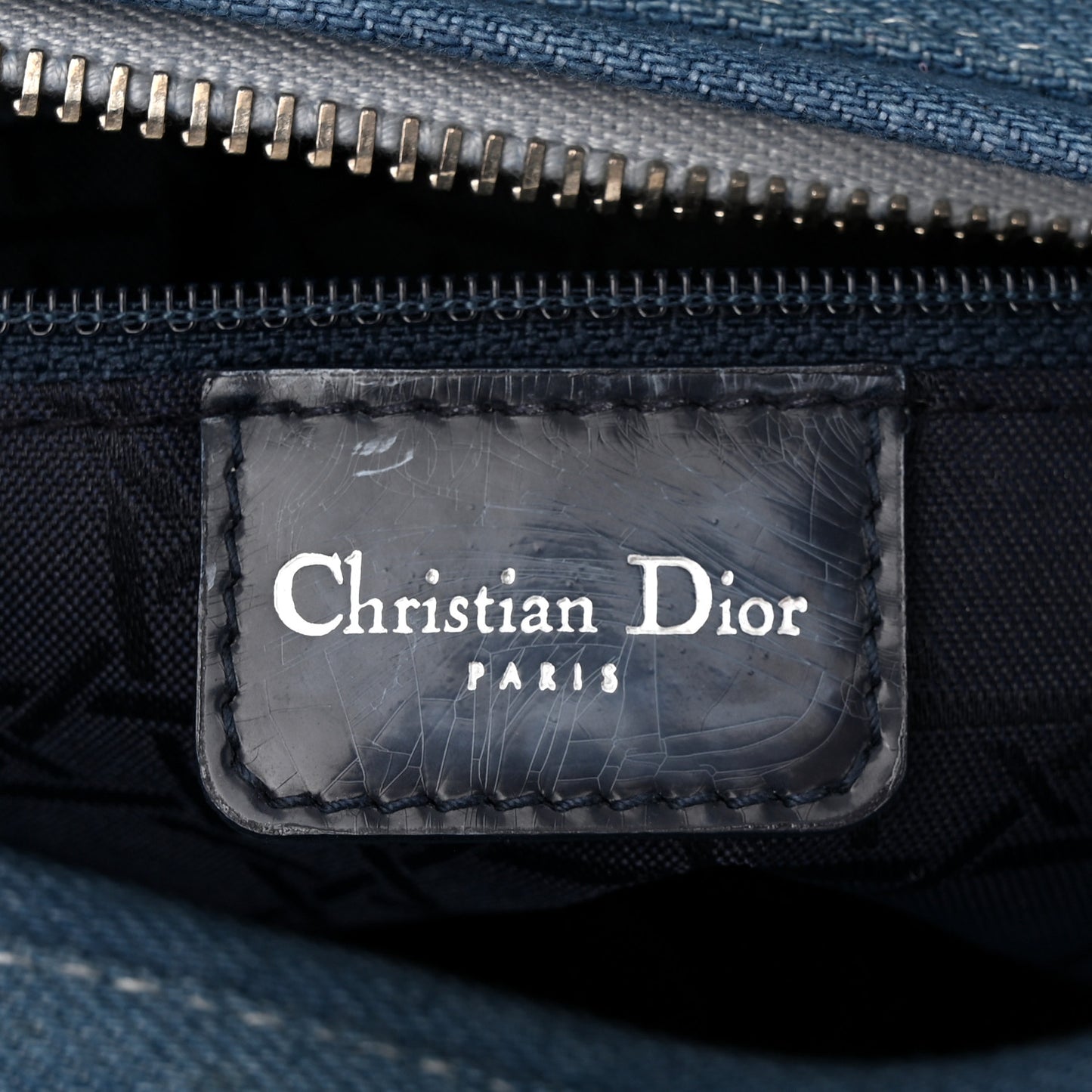 Denim Cannage Medium Lady Dior Light Blue