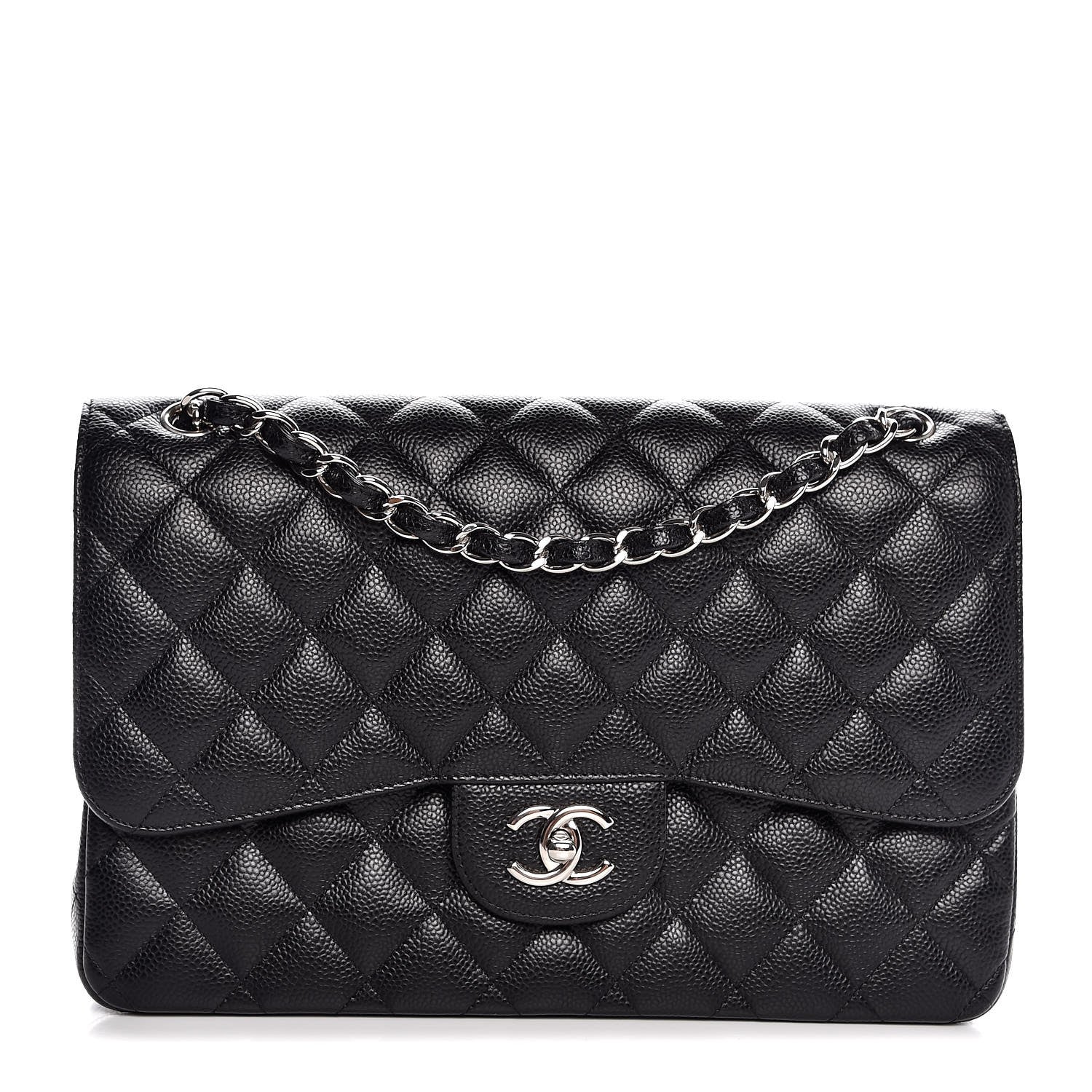 Chanel Caviar Quilted Jumbo Double Flap Black 1 of 7