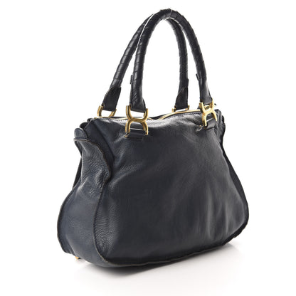 Chloe Calfskin Medium Marcie Satchel Navy 2 of 12