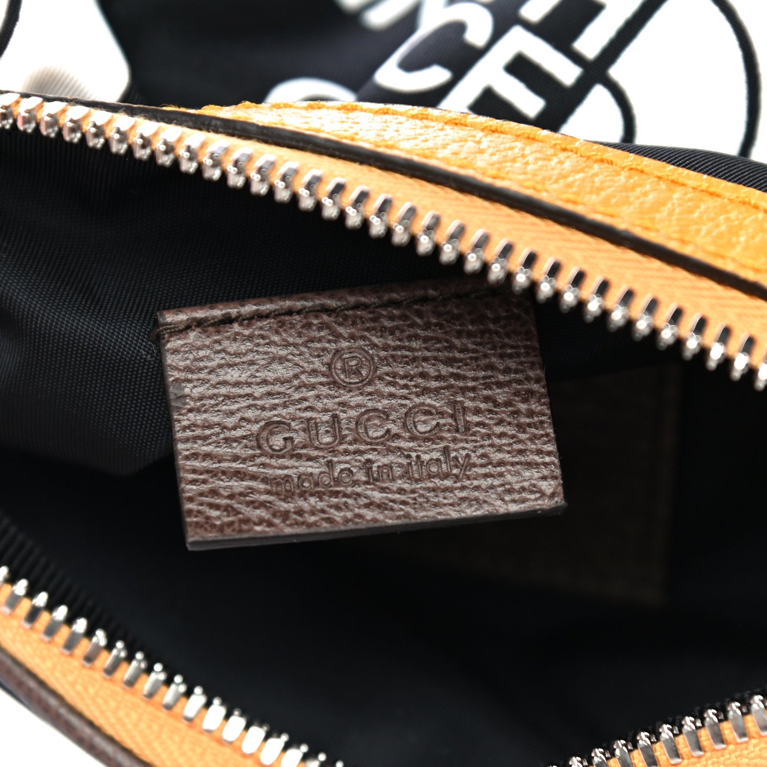 Gucci X THE NORTH FACE Econyl Nylon Belt Bag Black Ivory Crop 7 of 11