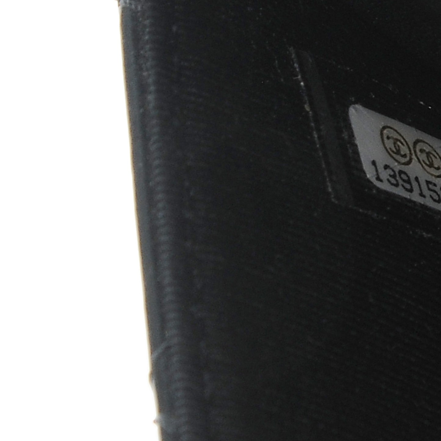 Distressed Patent Calfskin Quilted Reissue Wallet On Chain WOC Black