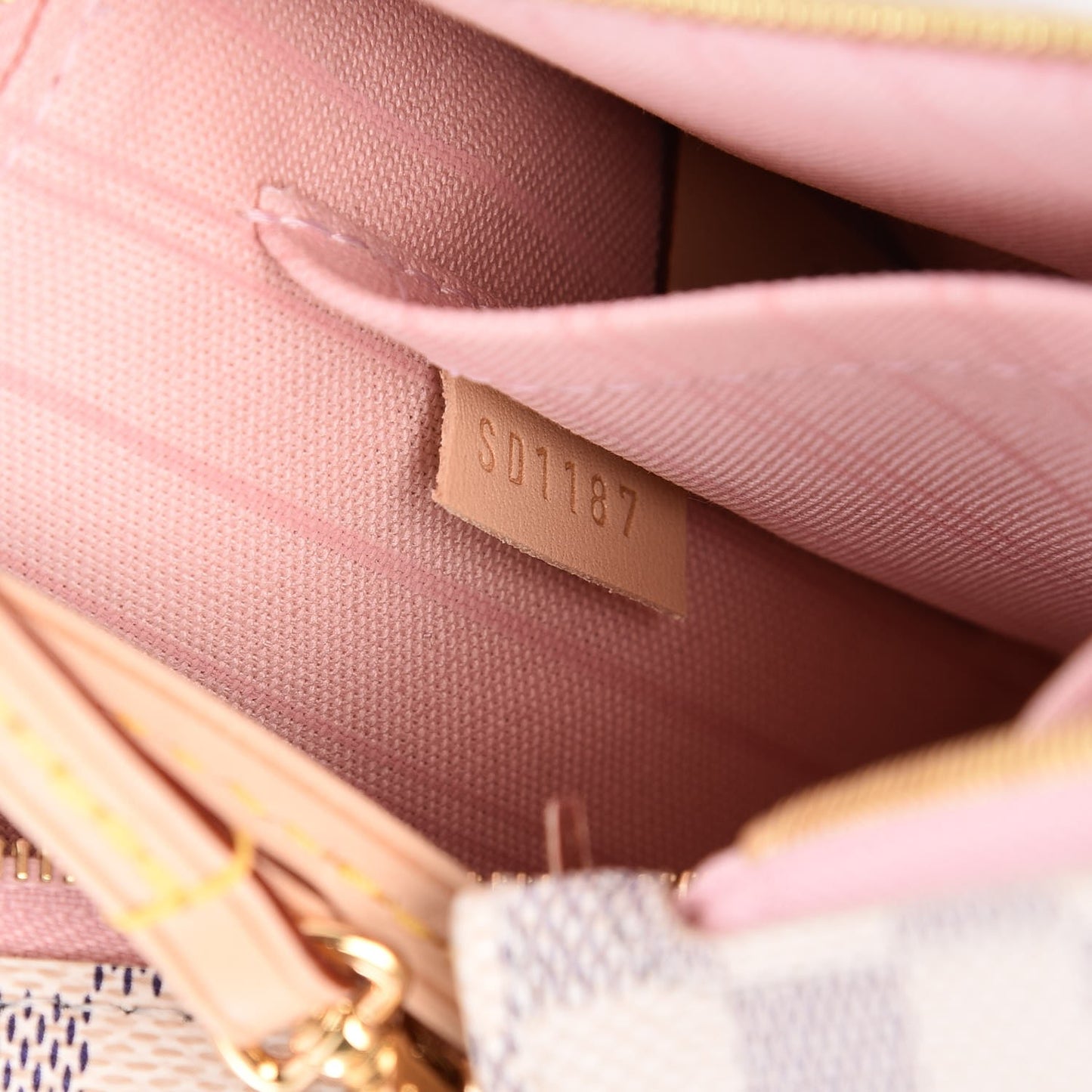 Damier Azur Neverfull MM GM Pochette Rose Ballerine