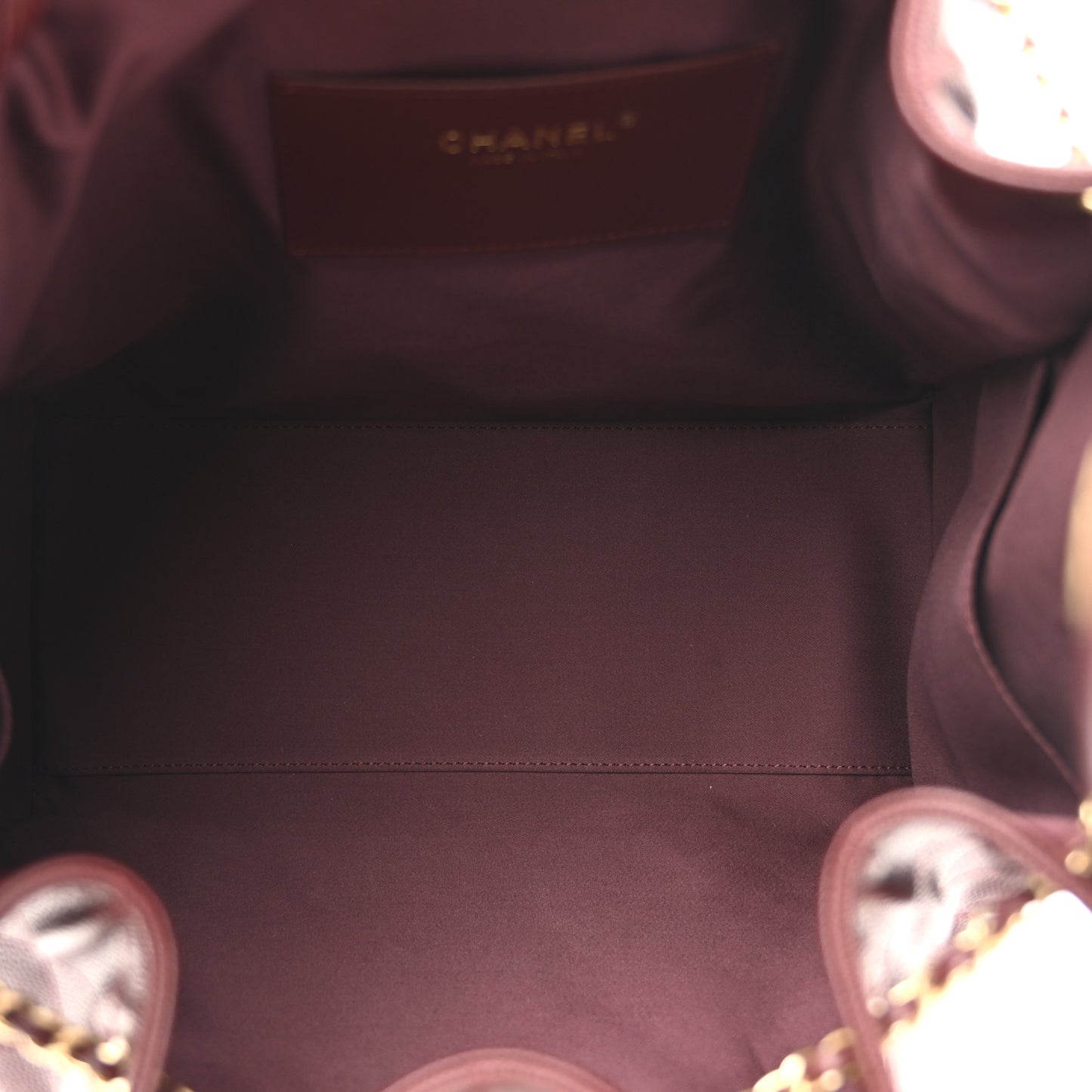 Caviar Quilted Medium Chanel 25 Handbag Burgundy