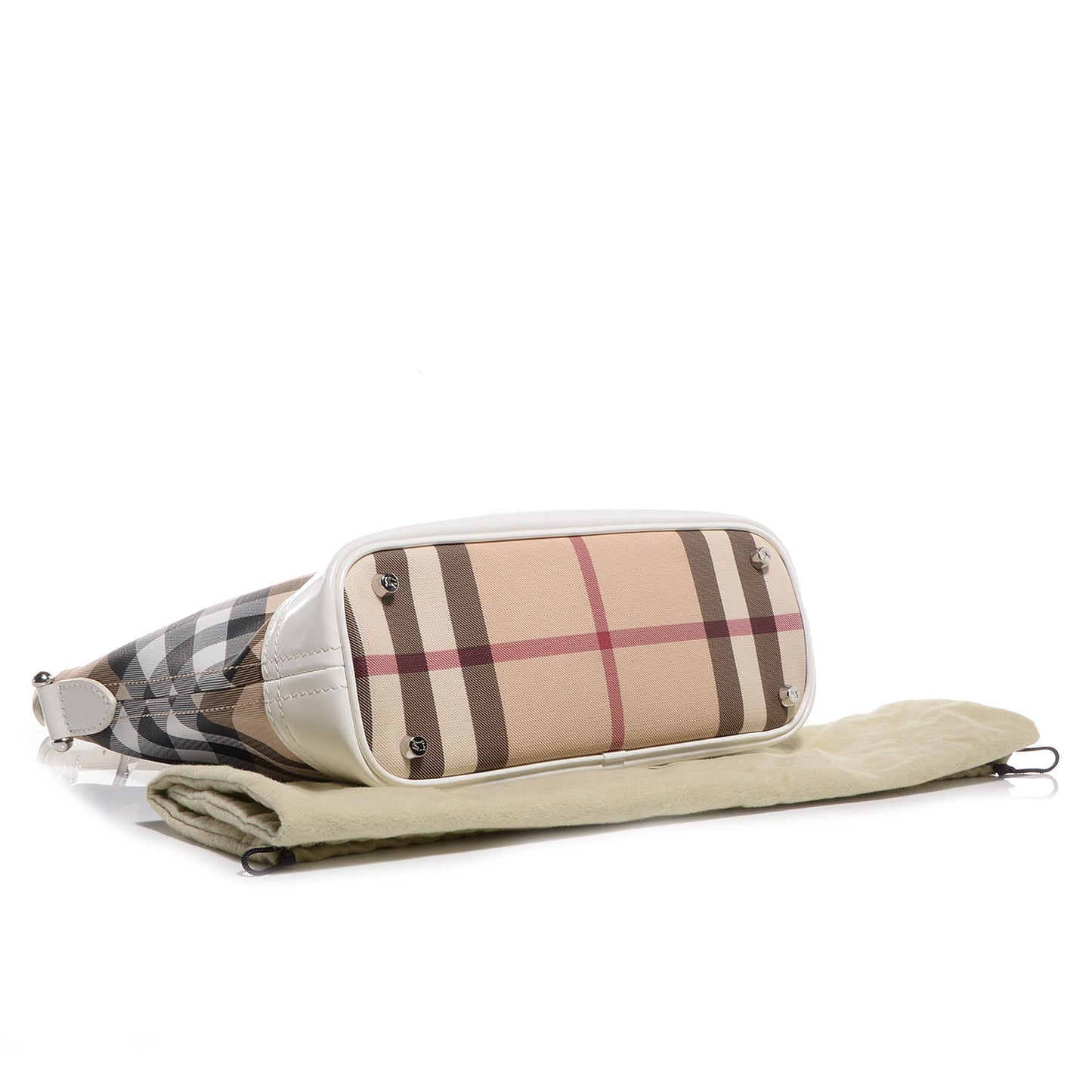 Supernova Check Small Shoulder Bag White