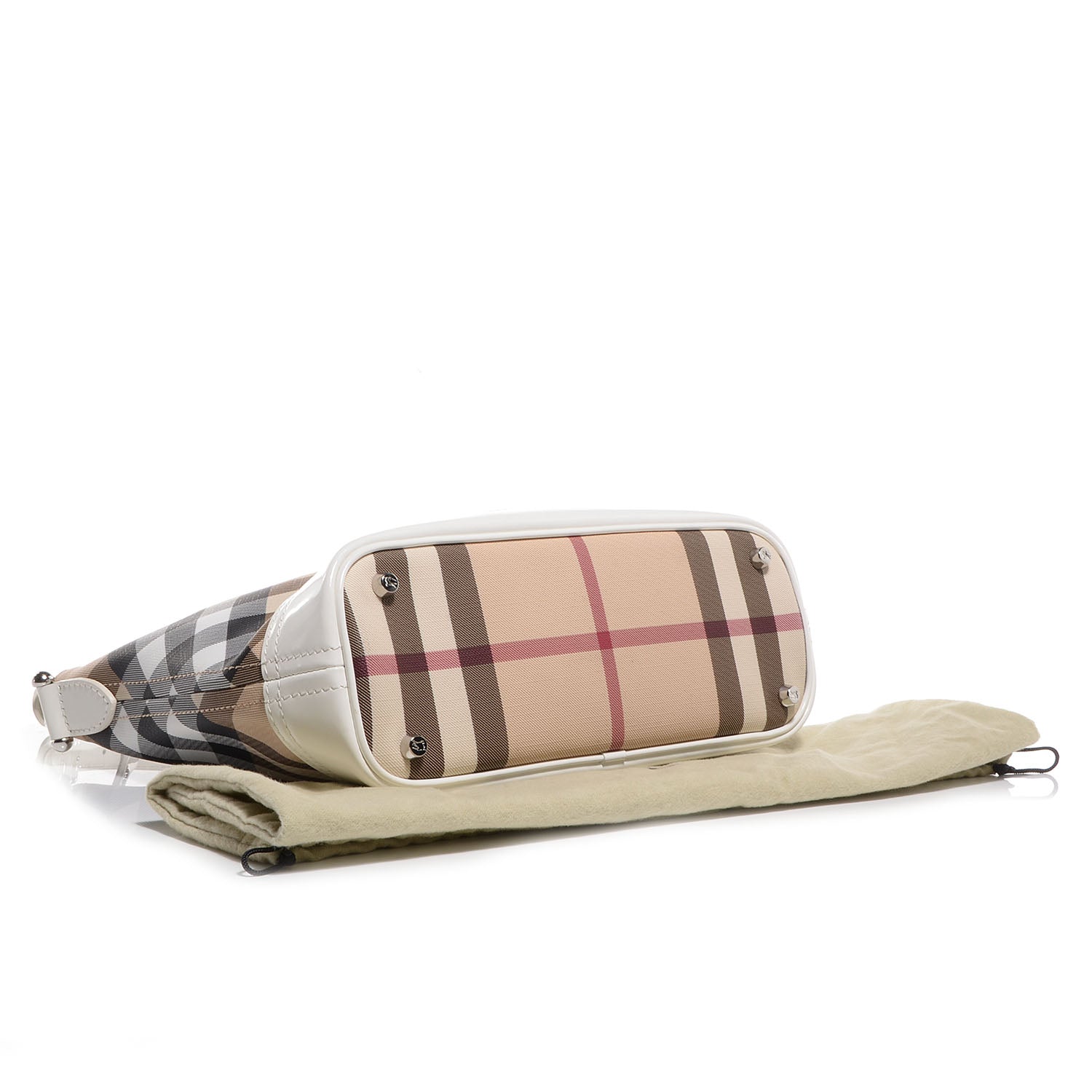 Burberry Supernova Check Small Shoulder Bag White 4 of 8