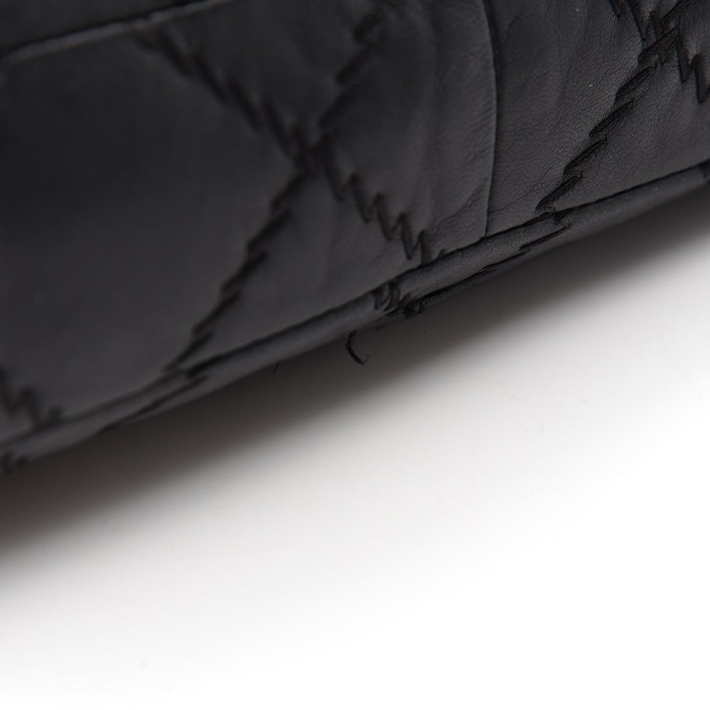 Lambskin Ultimate Stitch Maxi Flap Black
