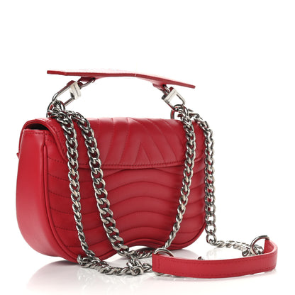 Louis Vuitton Calfskin New Wave Chain MM Ecarlate 3 of 9