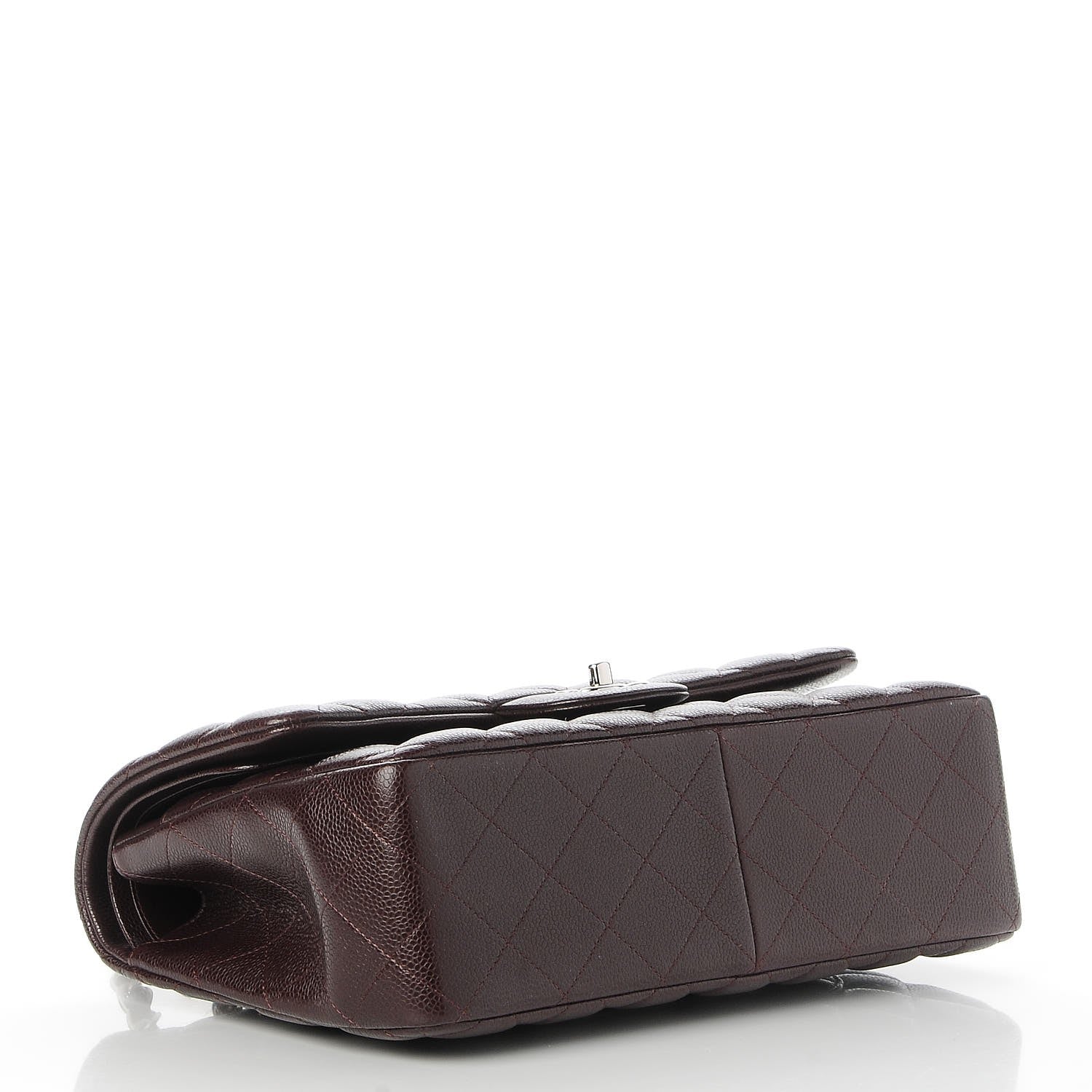 Chanel Caviar Quilted Jumbo Double Flap Burgundy 5 of 8