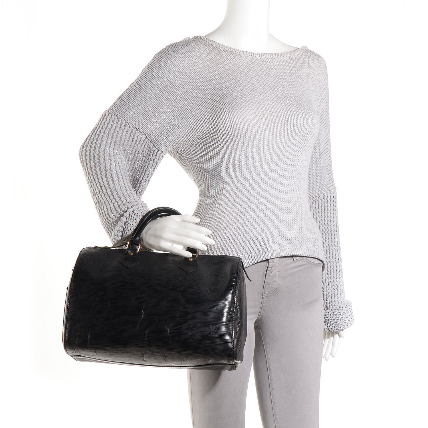 Louis Vuitton Epi Speedy 30 Black 2 of 7