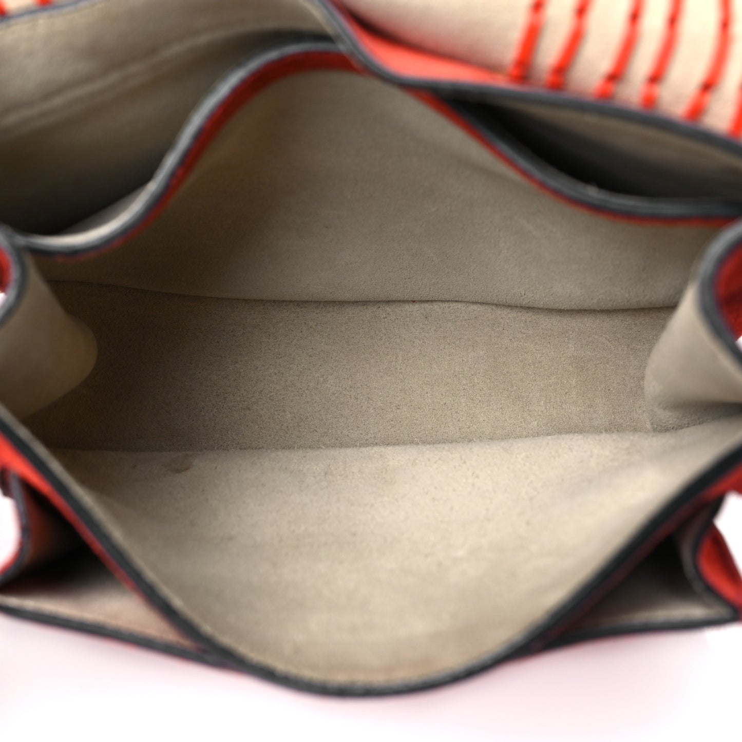 Suede Calfskin Braided Mini Hudson Shoulder Bag Sepia Red