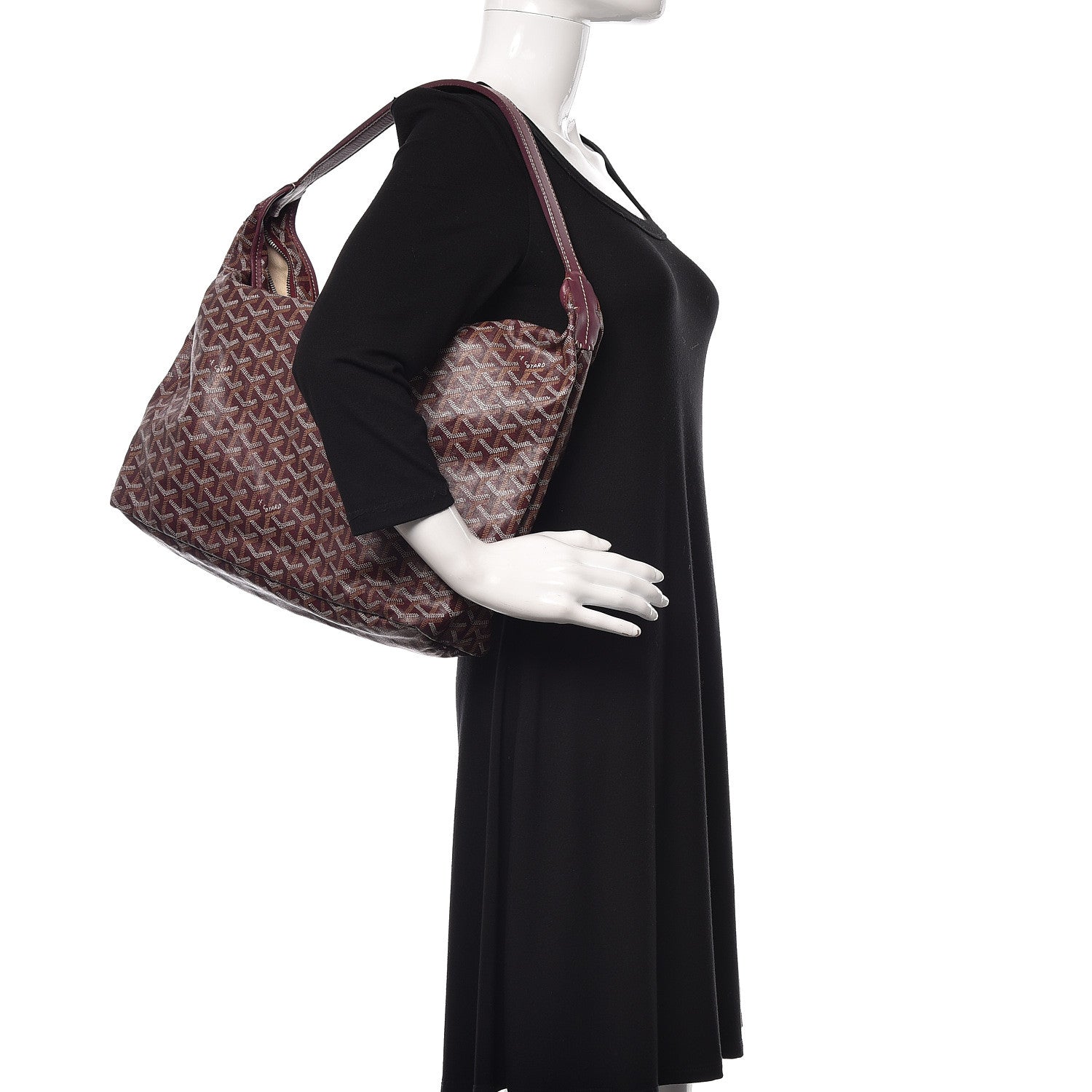 Goyard Goyardine Fidji Zip Hobo Burgundy 2 of 12