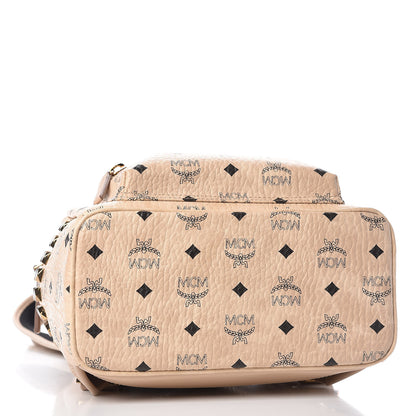 MCM Visetos Small Side Stud Stark Backpack Beige 4 of 11