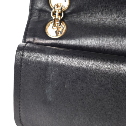 Chanel Lambskin Quilted Medium Double Flap Bijoux Chain Black 20 of 21