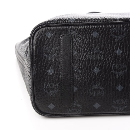 MCM Visetos Medium Anya Zip Top Shopper Tote Black 10 of 15