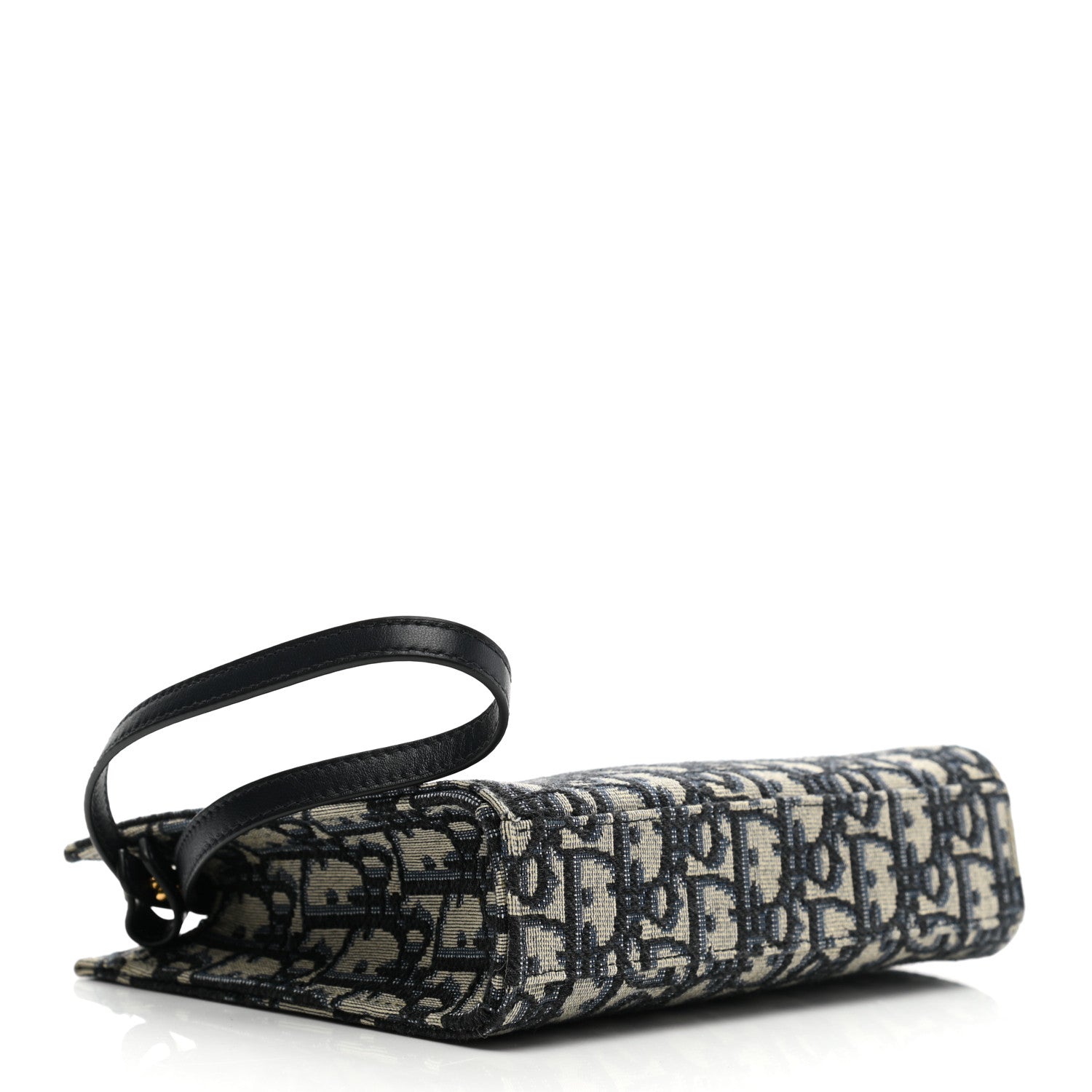 Christian Dior Oblique Zipped Pouch Clutch Blue 4 of 7