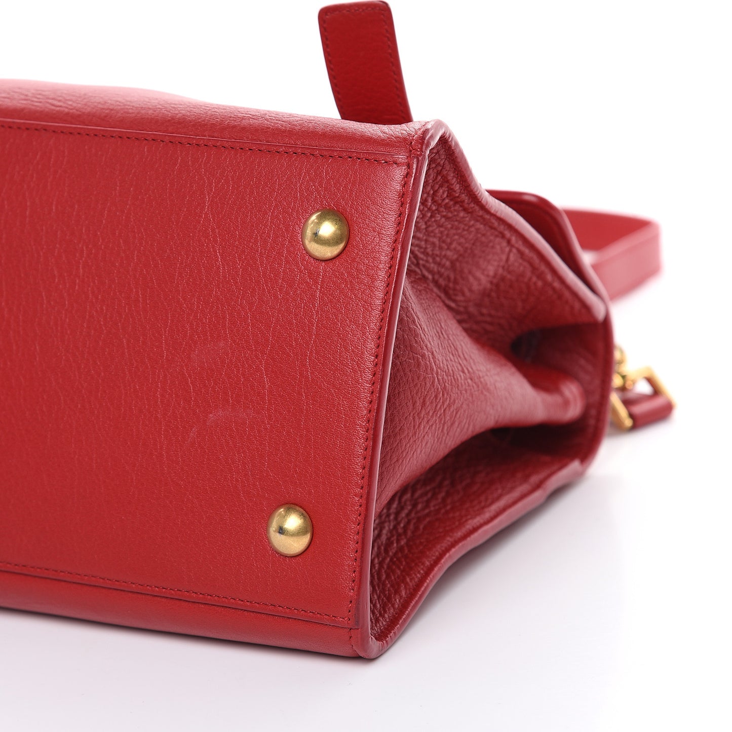 Calfskin Canvas Small Muse Two Red