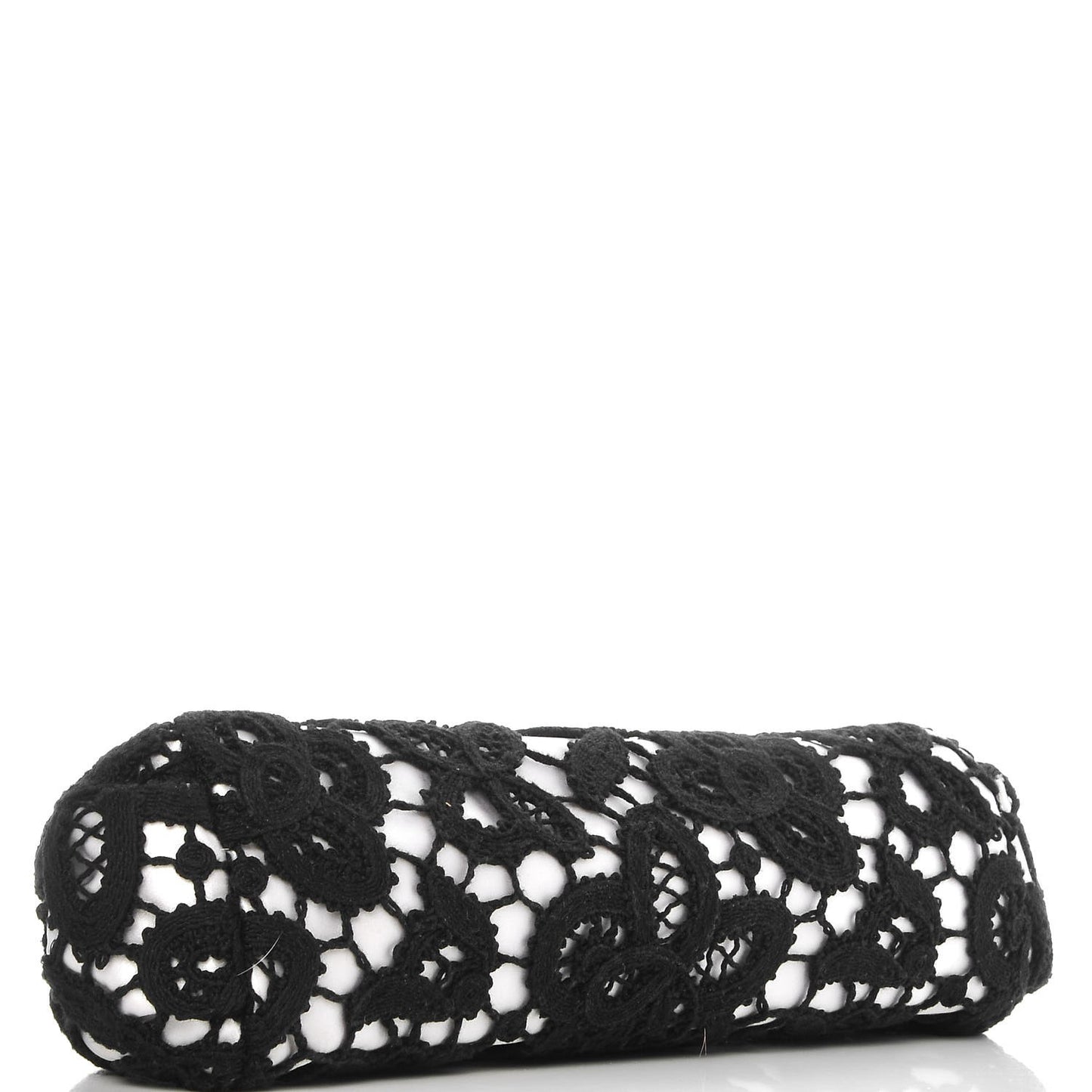 Lace Timeless Perfume Bottle Top Clutch Black White