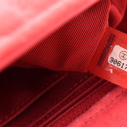 Chanel Velvet Quilted Mini Rectangular Pearl Crush Flap Coral 7 of 10