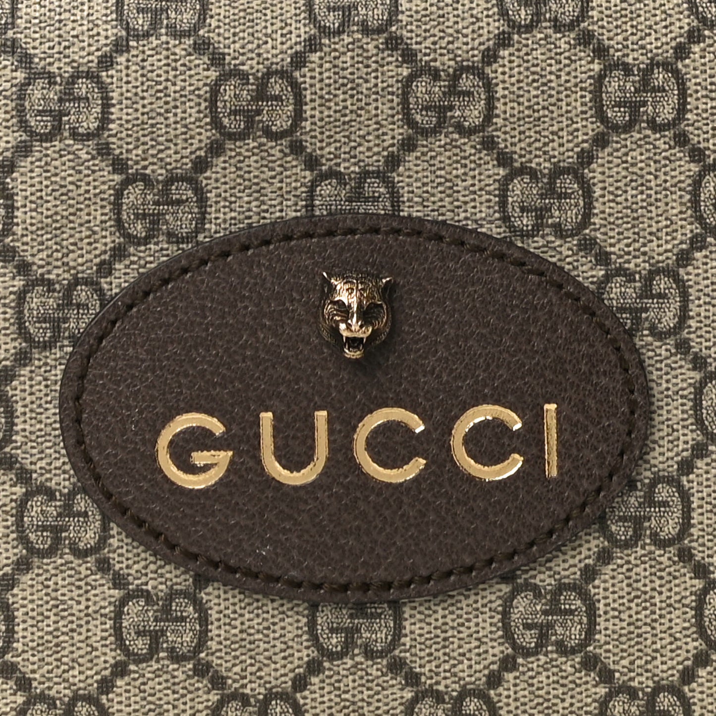 GG Supreme Monogram Web Neo Vintage Shoulder Bag Beige New Acero Crop