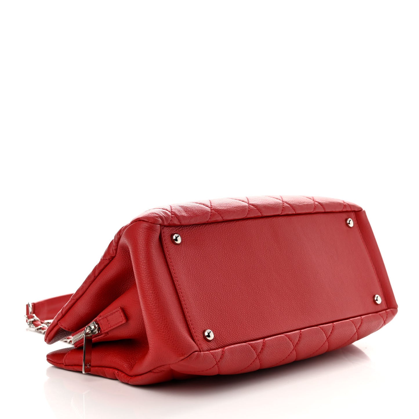 Caviar Quilted Timeless CC Soft Tote Red