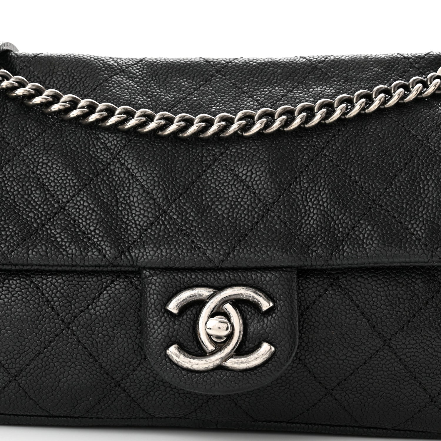 Chanel Caviar Quilted Medium Simply CC Flap Black 8 of 10