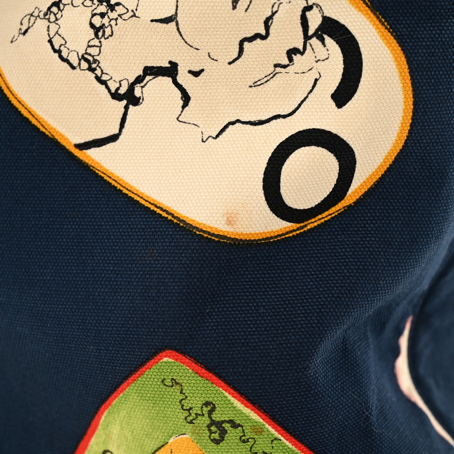 Canvas Coco Hearts Print Tote Blue