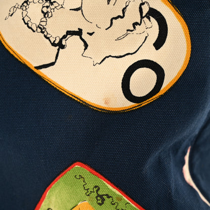 Chanel Canvas Coco Hearts Print Tote Blue 13 of 14