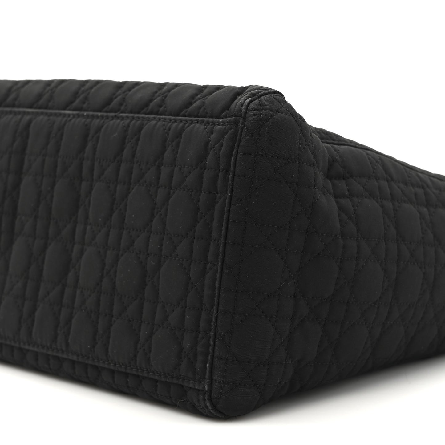 Nylon Cannage Medium Lady Dior Black