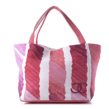 Chanel Terry Cotton CC Beach Tote Pink 1 of 9