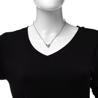 Louis Vuitton Essential V Necklace Gold 2 of 8