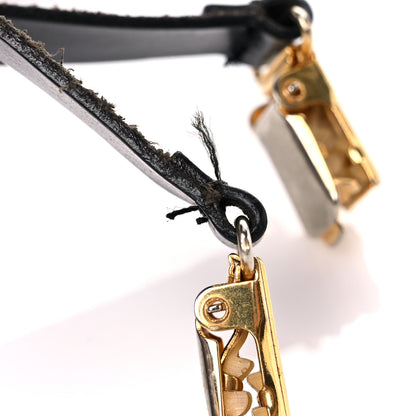 Chanel Elastic Logo Suspenders Beige Black 10 of 12