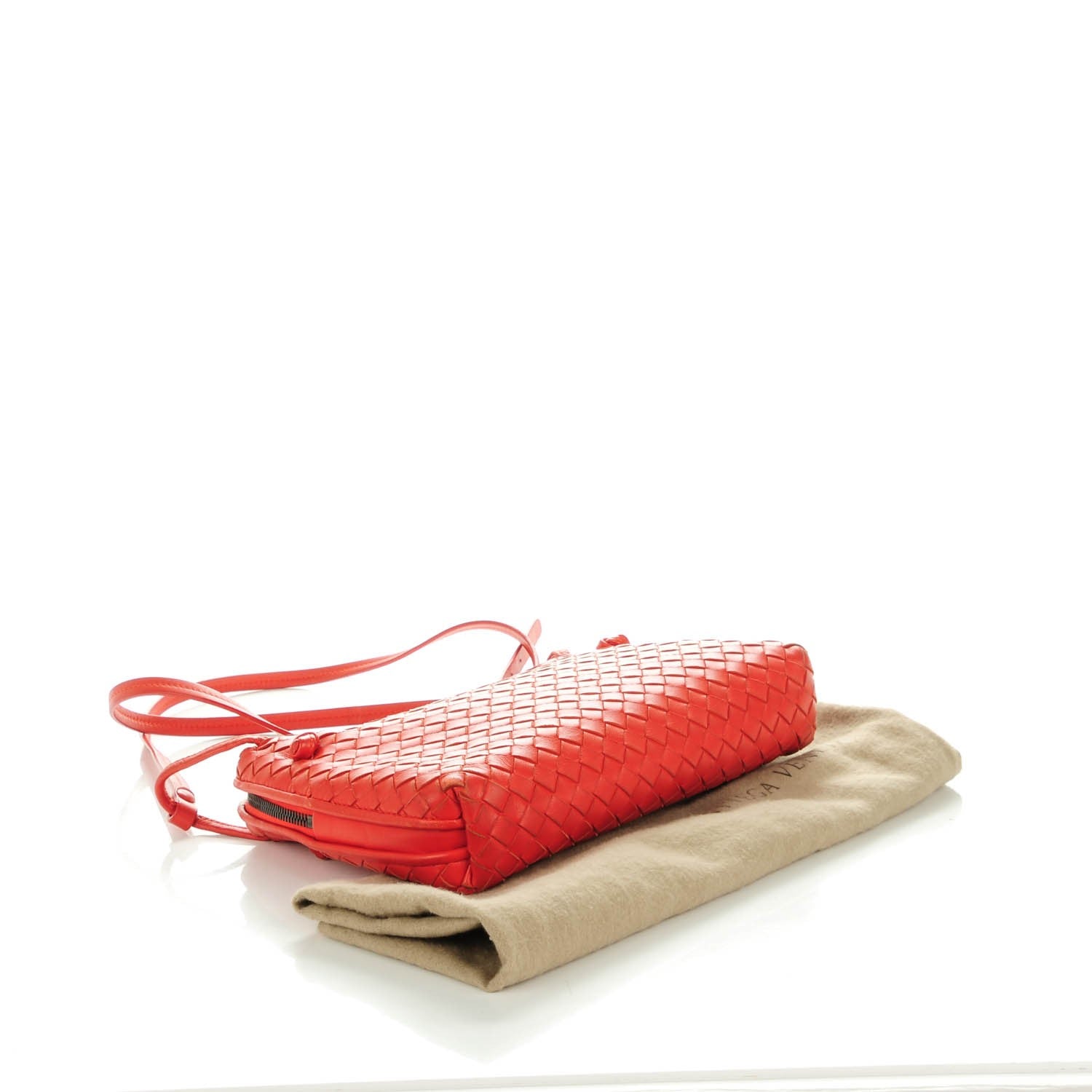 Bottega Veneta Nappa Intrecciato Pillow Crossbody Messenger Corniola 4 of 9