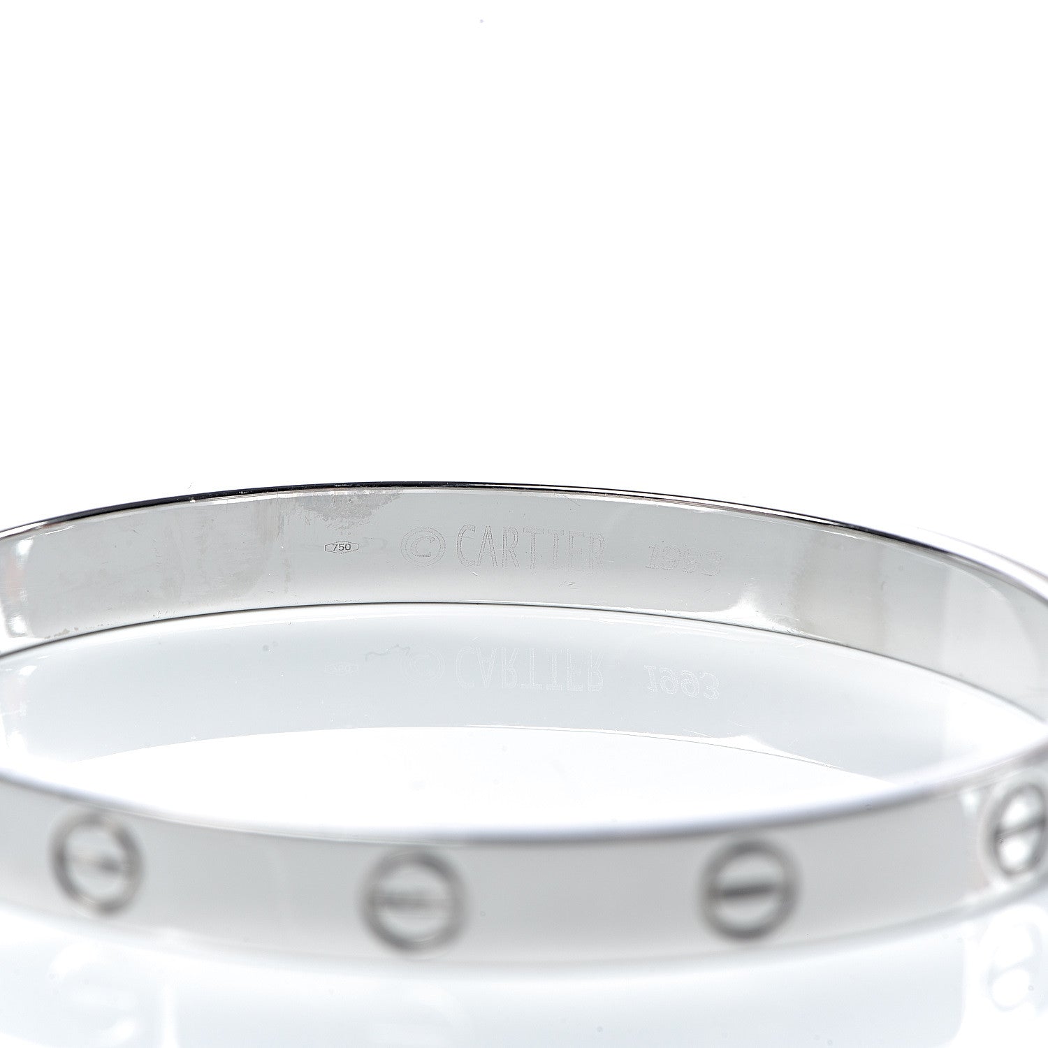 Cartier 18K White Gold LOVE Bracelet 17 6 of 7