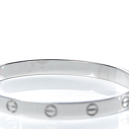 Cartier 18K White Gold LOVE Bracelet 17 6 of 7