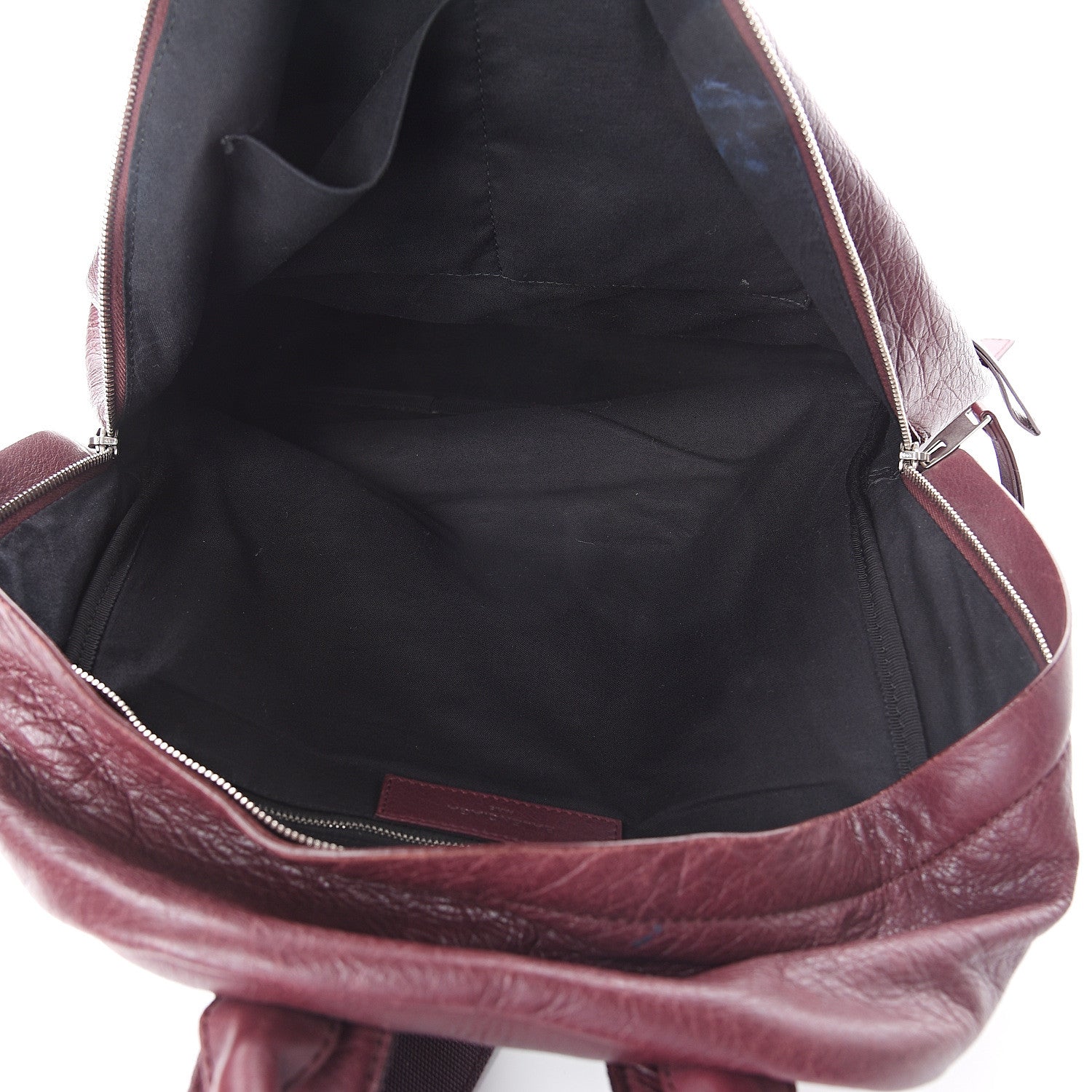 Balenciaga Agneau Classic Silver Hardware Backpack Rouge Lie De Vin 4 of 9