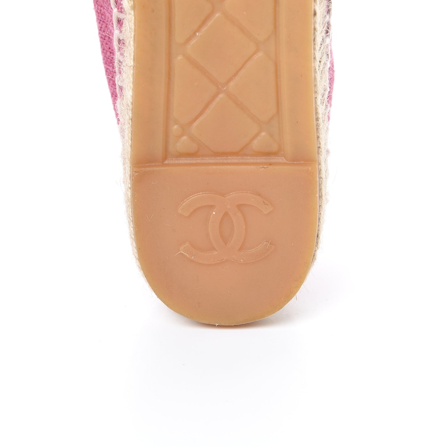 Linen CC Espadrilles 38 Pink Black