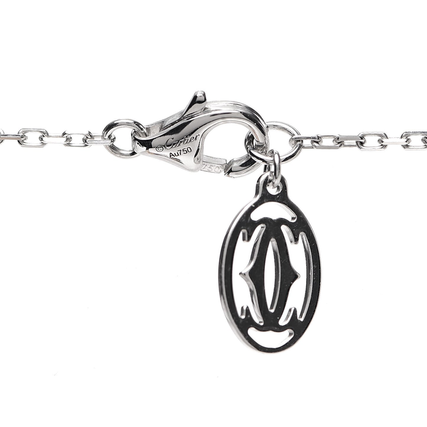 18K White Gold Diamond LM D'Amour Pendant Necklace