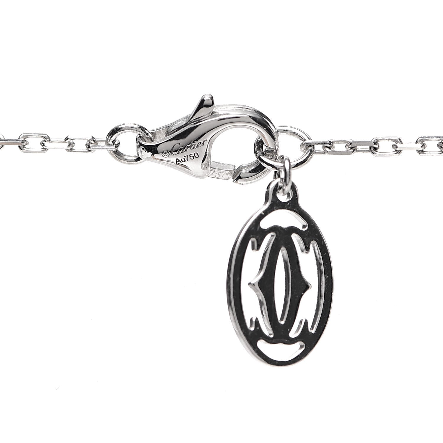Cartier 18K White Gold Diamond LM D'Amour Pendant Necklace 4 of 6