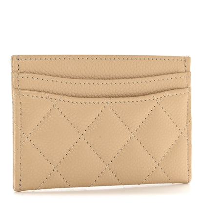 Chanel Caviar Quilted Card Holder Beige 3 of 9