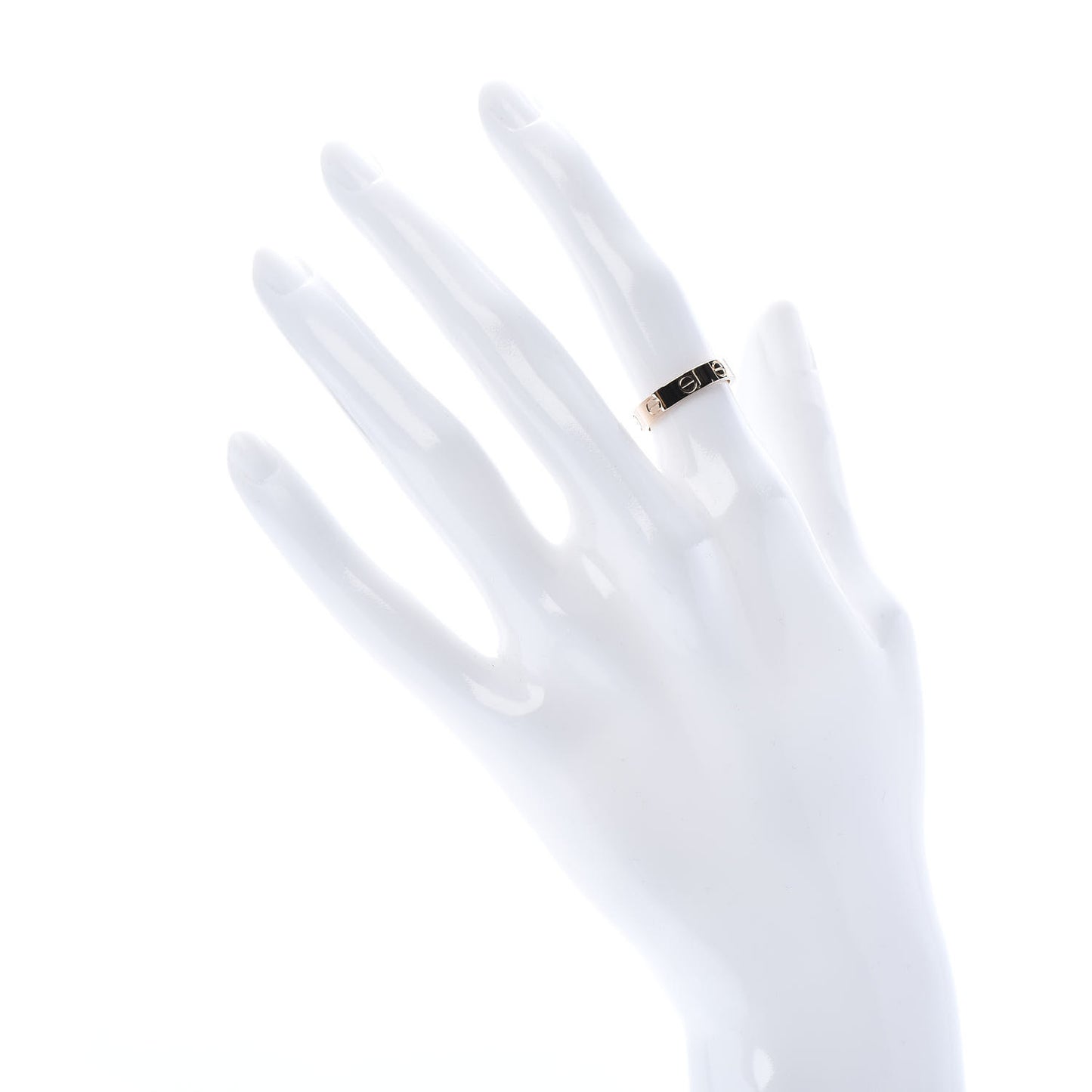 18K Pink Gold 3.5mm LOVE Wedding Band Ring 48 4.5