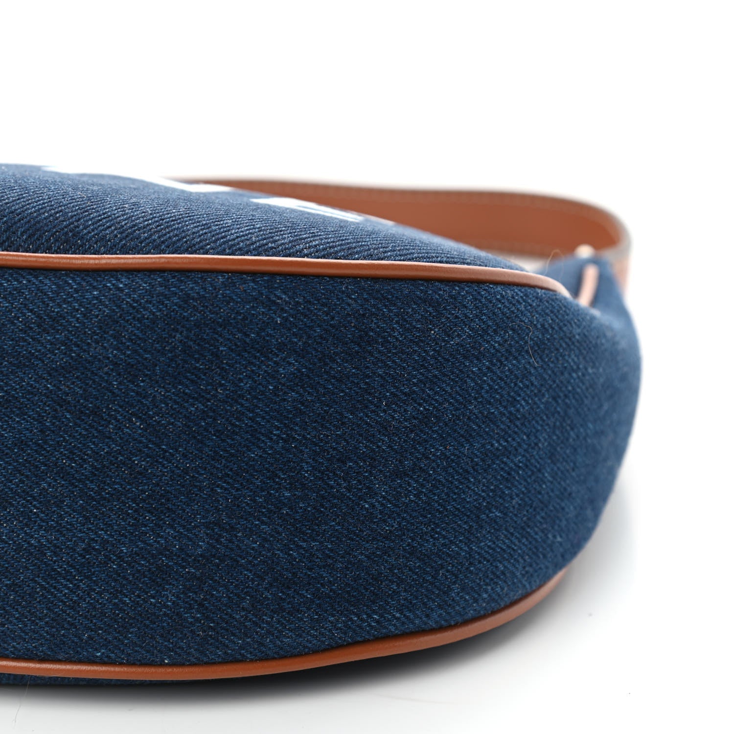 Celine Denim Ava Shoulder Bag Navy Tan 8 of 9